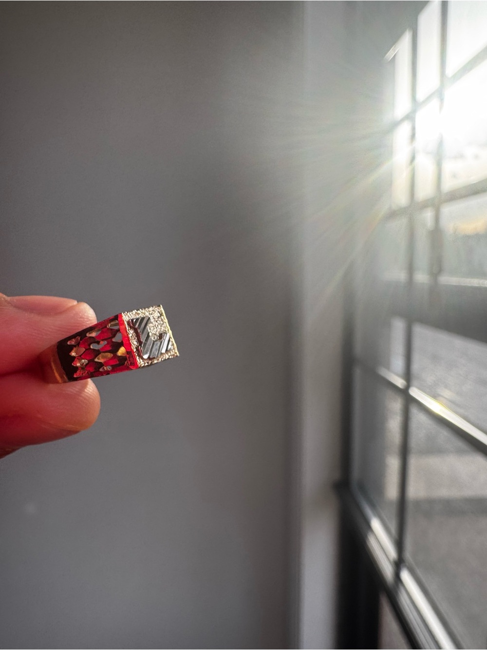 Gold Signet Letter L Ring 10K Size 4.5